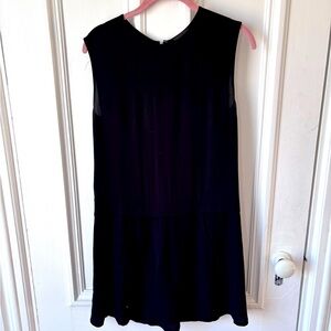 Babaton 100% Silk Crepe Sleeveless Black Mini Lined, Pockets Size 0